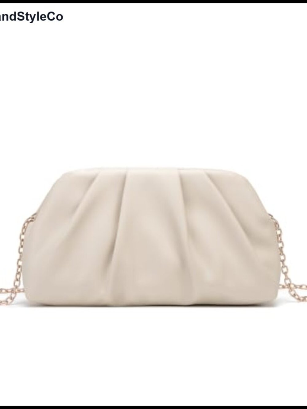 Cloud Shape PU Leather Evening Clutch Chain Handbag